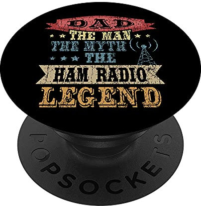 Dad Ham Radio Legend Lustige Bedienergra PopSockets mit austauschbarem PopGrip