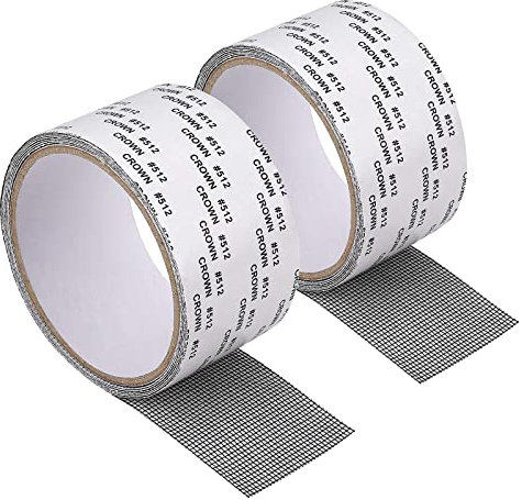 Mecmbj Fliegengitter Reparatur Set, fliegengitter reparatur klebeband, 2 Rollen Fenster Tür Patch Reparatur Selbstklebend Glasfaser Reparatur für Reparatur Flecken Verhindern Moskitos, 5 x 200 cm