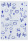 Klein Blue DIY Manicure Nail Art Deco Nail Sticker Abstract Face Fire Flame