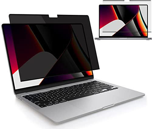 MyGadget Magnetische Sichtschutzfolie kompatibel mit MacBook Pro 14 [Model No. A2442 | A2779 | A2992 | A2918 ] - abnehmbarer Anti Spy Privacy Screen Schutz