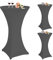 Pesonlook Stehtischhusse Stretch für Bistrotische Ø 60-65 cm Stilvolle Stehtischhusse mit Verstärkung im Fußbereich, Stretch Husse für Bistrotische (60×110 cm, Dunkelgrau)