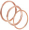 BENECREAT 3 Roll 0.6/0.8/1mm Square Copper Wires, 8/20/22 Gauge Raw Copper Beading Wire for DIY Jewelry Ring Bracelets Earring Craft Making, 19.69 Feet(6m)/Roll
