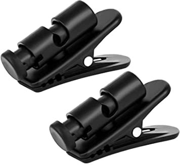 2pcs Earphone Wire Clip Headphone Cable Cord Clamp Mount Holder,360 Degree Rotate Earphone Mount Cable Clothing Clip,Earphone Clip Accessories For Fixing Headphone Wire,For Running Hiking Walking