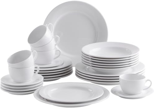 KAHLA 570977A90057C Pronto - Vajilla (30 piezas, para 6 personas, porcelana), color blanco