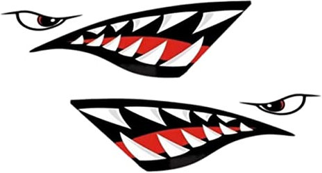 BESPORTBLE Hai Mund Aufkleber Zähne Boot Aufkleber Für Fischerboot Kanu Lkw Auto Seitentür Dekoration