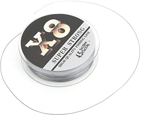 Lenza Intrecciata, Filo da Pesca Grigio Diametro Standard 100 M PE per Serbatoio (4.5#)