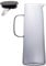 Intirilife Carafe, Pichet en Verre, en Gris Fumé - 1.7 Litres de Capacité - Verre, Carafe d'Eau avec Couvercle et Passoire pour Boissons Chaudes et Froides, Thé, Jus, Limonade