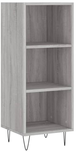 vidaXL Sideboard, Kommode mit viel Stauraum, Mehrzweckschrank Anrichte für Wohnzimmer, Schrank Beistellschrank, Grau Sonoma Holzwerkstoff