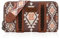 Wrangler Damen Geldbörse - Western-Aztekenmuster Clutch Mit Kreditkartenfach, Handgelenk-Design, Kaffeefarben