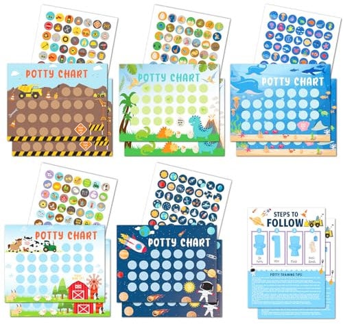 Potty Training Reward Chart for Toddler with 315 PCS Potty Training Stickers 17 PCS Potty Chart for Boys Reward Stickers for Kids Toilet Training Reward Chart (Multicolor for boy)
