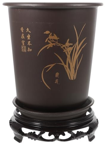 BESPORTBLE 2 Sätze Clivia Blumentopf Zaundekorationen Im Freien Chinesischer Asiatischer Pflanzer Saftiger Baumschultopf Hölzern Zimmerpflanzenbehälter Pflanzgefäße Stand Büro Abs China Groß