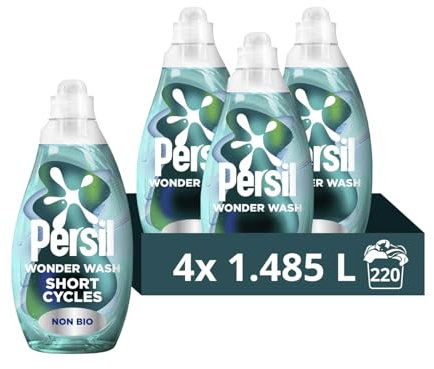 Persil Wonder Wash Speed Clean Non Bio Laundry Detergent 55w 1485ml - Pack of 4