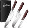 DDF iohEF Knife Set 3 Pieces, Sharp Kitchen Knife Set Professional Chef Knife Set for Kitchen Japanese Stainless Steel Cooking Knives with Ergonomic Pakkawood Handle