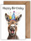 WBdesignz Esel Geburtstag Karte mit Umschlag - Lustige Geburtstagskarte “Happy Birthday” Glückwunschkarte Geschenkkarte zum Geburtstag Happy Birthday Karte (DIN A6)