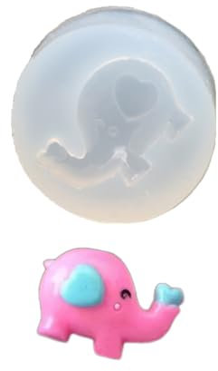 NVOQILIN Pequeños moldes 3D con forma de elefante, moldes de silicona para hacer joyas, moldes de silicona para manualidades