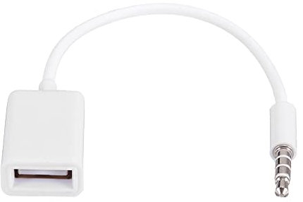 HUIOP Câble Audio Auxiliaire USB,Adaptateur De Câble Audio Auxiliaire USB Prise Jack 3,5 Mm Mâle À 2,0 Câble De Convertisseur De Voiture Femelle Câble OTG Fonction De Décodage