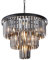 Wellmet 7-Licht Kristallleuchter Ø50cm Grau Kronleuchter Modern Kristall Pendelleuchte Esstisch Premium Deckenleuchte hängend Lüster Wohnzimmer Deckenlampe Hängeleuchte Glas Schlafzimmerlampe Rund