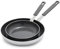 GreenPan x Bobby Flay Stainless Steel 8” & 10” Frying Pan Skillet Set, Professional Grade Tri-Ply, Multiclad, PFAS-Free Ceramic Nonstick, Induction Suitable, Dishwasher & Oven Safe, Stay Cool Handle