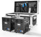 Erreyht Pyrotechnic Machine, 2PC Black 530W DMX Machines with Flight Cases, Remote Control, for Parties Halloween Christmas Weddings Sporting Events