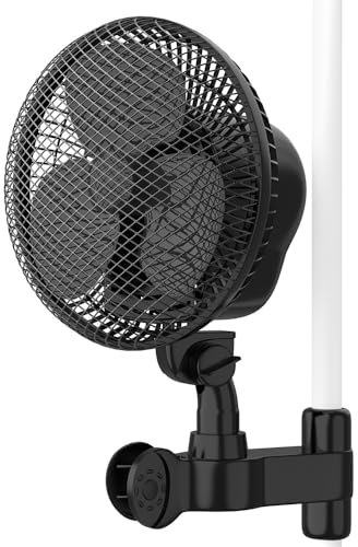 Growsters Grow Ventilator mit Clip 150mm oszillierend 20W IP-44 Schutzart Lüfter für Growzelt