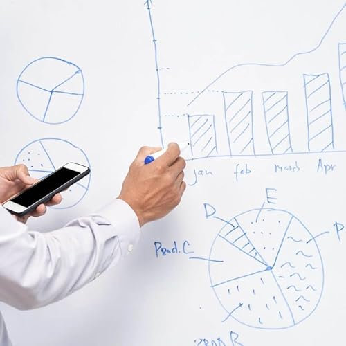 DIMEXACT - Tableau blanc adhésif pour feutres Velleda - Finition brillante - 152 cm x 2.5 m - en Rouleau