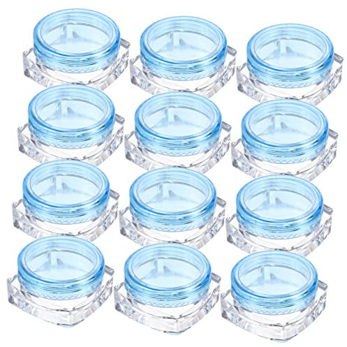 minkissy 12stücke Leere Wiederverwendbare Kosmetikcremetiegel Aus Transparentem Kunststoff Für Make-up Und Lotionen Mit Unterbehältern Für Cremes Und Lotionsbehältern