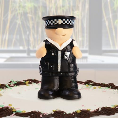 Police Officer Cake Topper - Personalised PC Keepsake Set Birthday Cake Decorations. Custom Cop Birthday Anniversary Celebration Cake Decor Unique