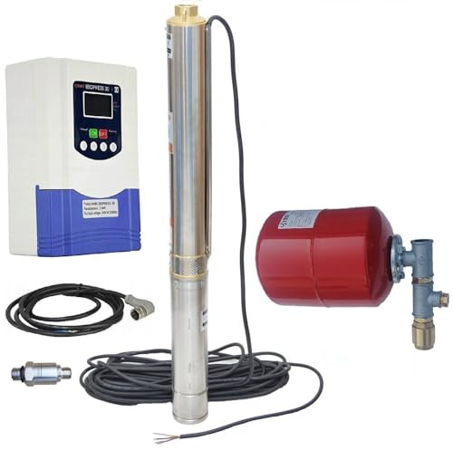 PAG Turbo GmbH® -Sandverträgliche 4 Tiefbrunnenpumpe 400V - 5640L/h - 13,4bar + Steuerung IBOPRESS 30 (4SDM3-18-IBOPRESS30)