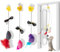 YcsRnn 3 Pack Cat Toys for Indoor Cats Adult Door Hanging Cat Mice Toys with Squeaky Sound and Feather Tail Kitten Toy CatsEnrichment Boredom Mouse Toy