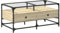 Eleganz Couchtisch mit Glasplatte Sonoma-Eiche 98,5x50x45 cm - Moderner Wohnzimmertisch aus Holzwerkstoffen, Stahl und Glas - Stilvoll & Langlebig
