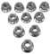 10pcs Chainsaws Flange Bar Nut (M8) Fit for Husqvarna 51 55 61 66 268 272 345 350 351 353 357 359 362 365 372 394 395 450 455 460 480