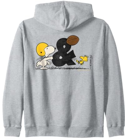 Peanuts, Snoopy Woodstock, American Football-Teamspieler, Retro Kapuzenjacke