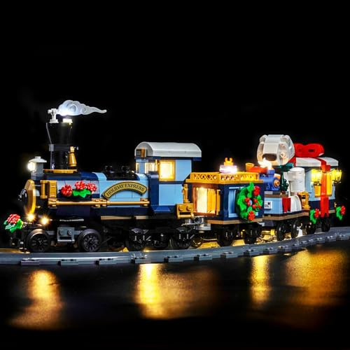 LocoLee Led Light Set Compatible with Lego 10361 Holiday Express Train Led Decoration Lighting Kit Compatible with Lego 10361 Building Blocks Model,Only Lights Set,No Model