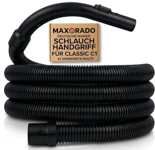 Maxorado Premium Staubsaugerschlauch + Griff passend für Miele C1 Complete Ersatztschlauch Reparatur Ersatzteil Zubehör Classic Jubilee, Ecoline, Tango