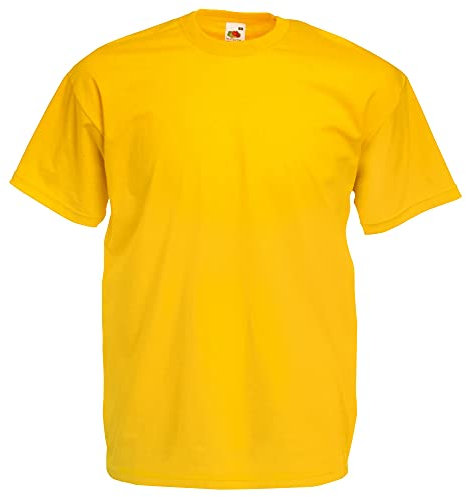 Fruit of The Loom Men's Short-Sleeved T-Shirt - Sunflower- Large