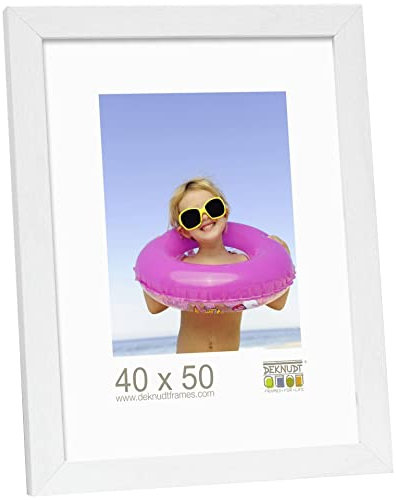 Deknudt Frames S44CF1 Basic Cadre Photo Bois/MDF Blanc 40 x 50 cm