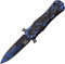 Dark Side Blades Erwachsene Taschenmesser Blue Black Dragon Claw, Klingenlänge: 8, 89 cm, DS-A049BL, Mehrfarbig, M