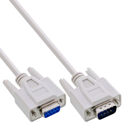 InLine 12233 Serielle Verlängerung, 9pol Stecker / Buchse, vergossen, 1:1 belegt, 3m
