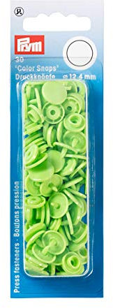 Prym 393144 Nähfrei Druckknopf Color Snaps rund 12,4 mm apfel, Kunststoff, 12.4 mm