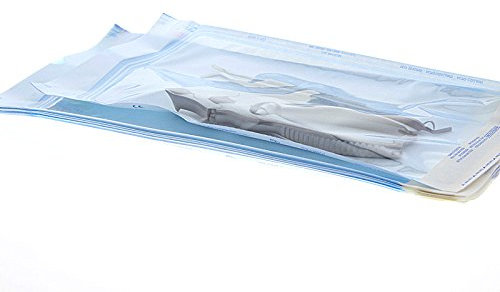 200x Sterilisationsbeutel 9 x 26 cm mit SK Verschluß Sterilisier-Beutel, Steribeutel für Autoklaven, selbst-klebend, 9×26 cm