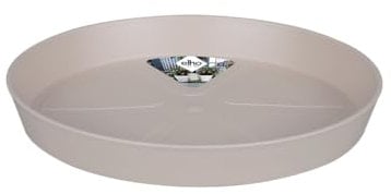 Elho Loft Urban Soucoupe Ronde 34 - Soucoupe pour Extérieur - Ø 34.3 x H 5.0 cm - Gris/Gris Chaud