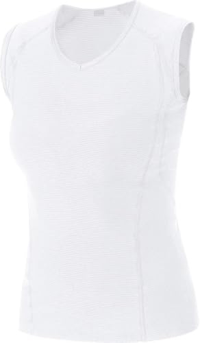 GORE WEAR Damen Base Layer Shirt Ärmellos, Weiß, 38 EU