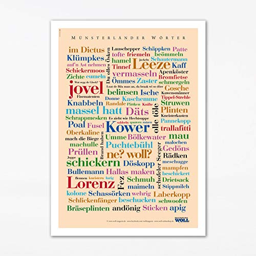 Deine Wörter Poster Münsterländer (50x70 cm)