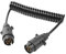 ETUKER Rallonge Remorque 7 Broches, 2,5m Rallonge Câble Remorque 7 Broches,12V Spirale Extensio (2.5m 7 Pin Extension Lead)