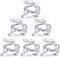WILLBOND Hirsch Serviettenringe Weihnachten Serviettenringe Halter Rentier Servietten Schnalle für Weihnachtsessen Partys, Hochzeit Schmuck, Tischdekoration Zubehör (Silber, 6 Stücke)