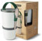 Black and Blum BAO-BP010 Pot Original apilable sin BPA, a prueba de fugas, apto para microondas, contenedor de alimentos, con tenedor de acero inoxidable, plástico, oliva