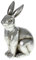 Profisparen Osterhase Dekofigur Gold/Silber Rabbit 41 cm (Silver-Rabbit)