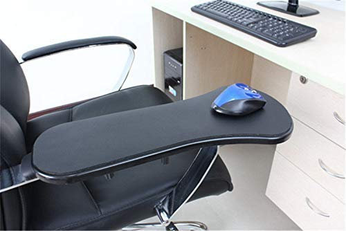 Adjustable Armrest Wrist Rest Armrest Premium Hands Arm Support Bracket Pallet Rack Console Wrist Rest Computer Mouse Pad Wrist Pad Chair Desk Attachment Keyboard Mount Tray (Black)