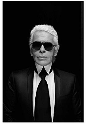 Fashion Guru Karl Lagerfeld 1 Leinwand-Kunst-Poster und Wand-Kunstdruck, modernes Familienschlafzimmerdekor, Poster, 30 x 45 cm, ohne Rahmen
