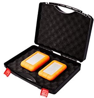 Airsoft Gun Case Hard Hunting Sports Handgun Storage Secure Travel Box Safe for BB Air Rifles, Pistols, Weapon Case Dual Lock System with Soft Foam